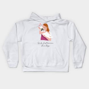 Girls Just Wanna Have Dogs Kids Hoodie